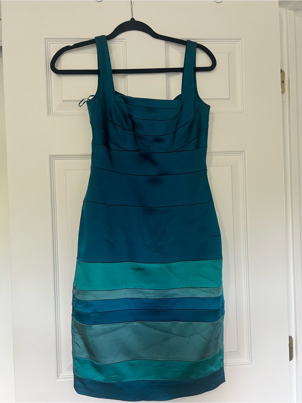 Jax Teal and Turquoise Sleeveless Midi Dress